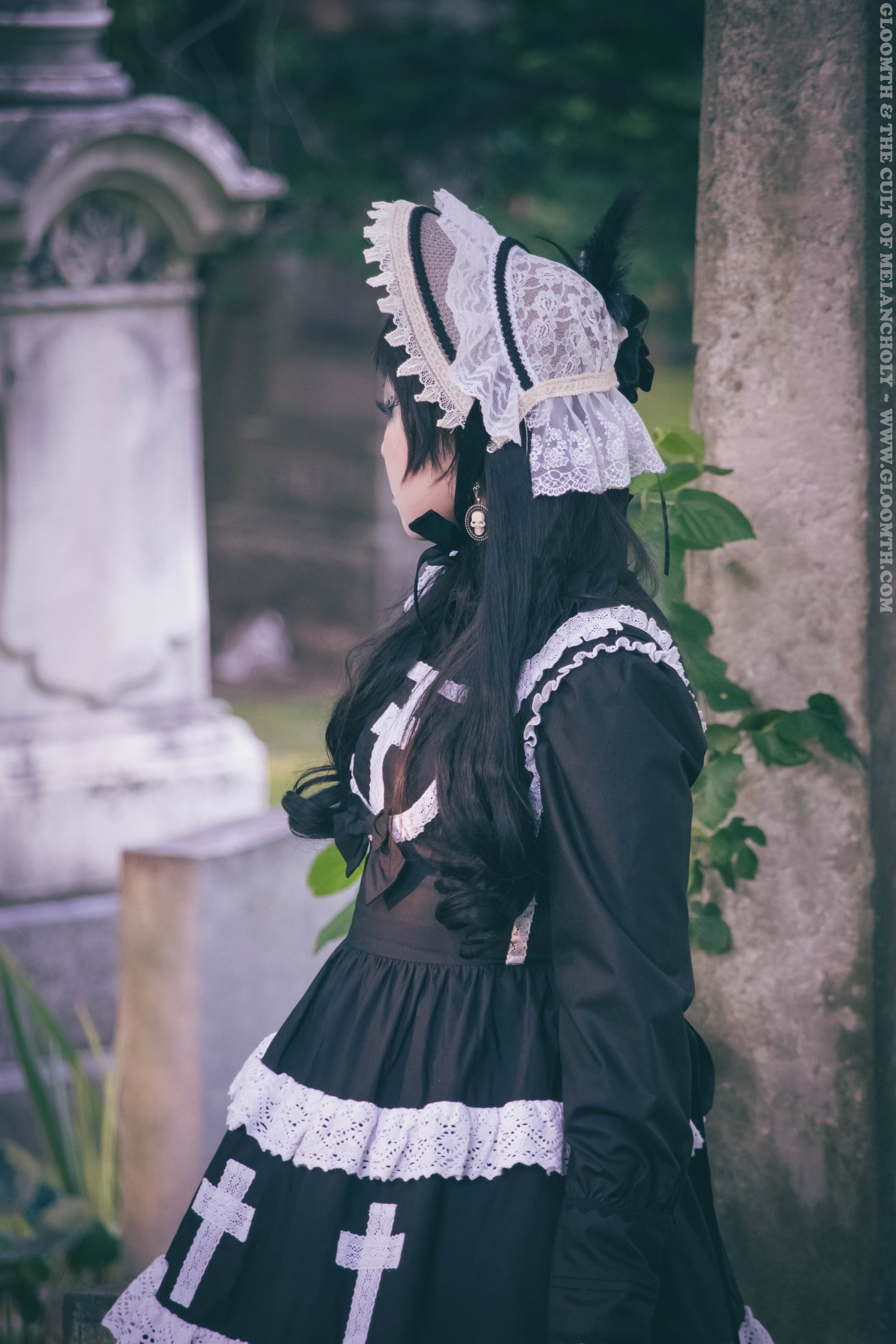 Church Gothic Lolita Jumperskirt with Lace Crosses — Gloomth